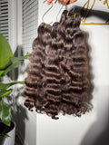 3-18 inch Natural Brown Indian Curly Bundles